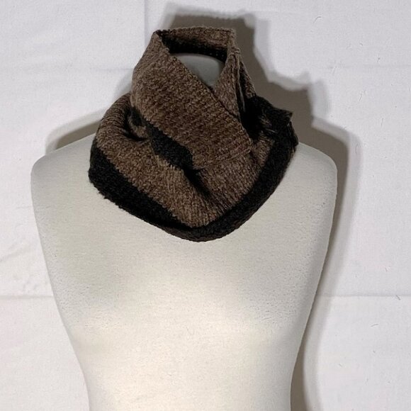 5/$25 Hand Knit Brown Black Neck Warmer - Picture 8 of 8